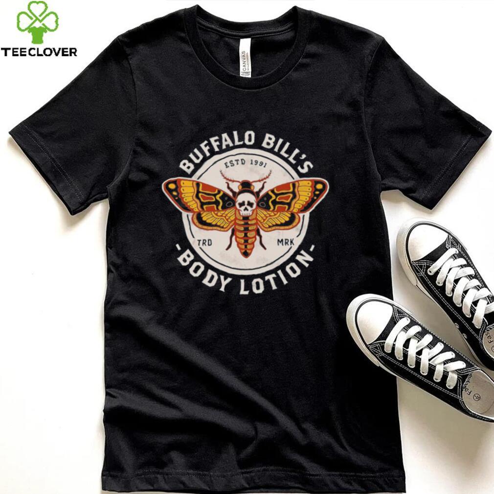 Buffalo Bill’s Body Lotion Death’s Head Moth retro logo shirt Buffalo Bill’s Body Lotion Death’s Head Moth retro logo shirt