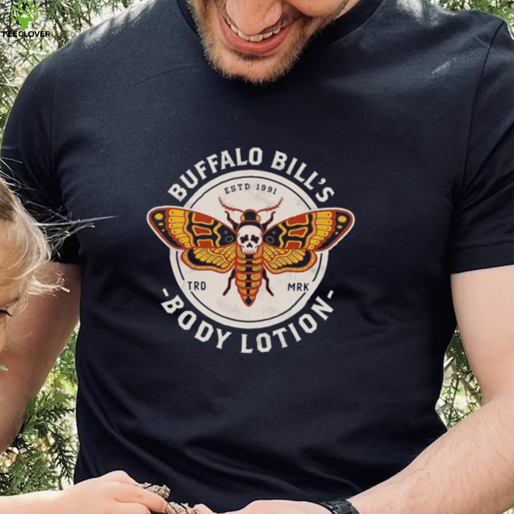 Buffalo Bill’s Body Lotion Death’s Head Moth retro logo shirt Buffalo Bill’s Body Lotion Death’s Head Moth retro logo shirt