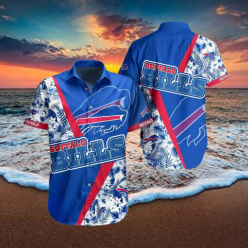 Buffalo Bills Bold Stripe Tropical Hawaiian Shirt