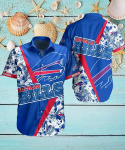 Buffalo Bills Bold Stripe Tropical Hawaiian Shirt