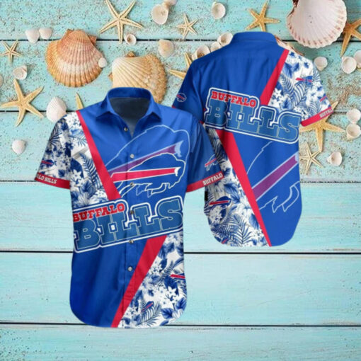 Buffalo Bills Bold Stripe Tropical Hawaiian Shirt