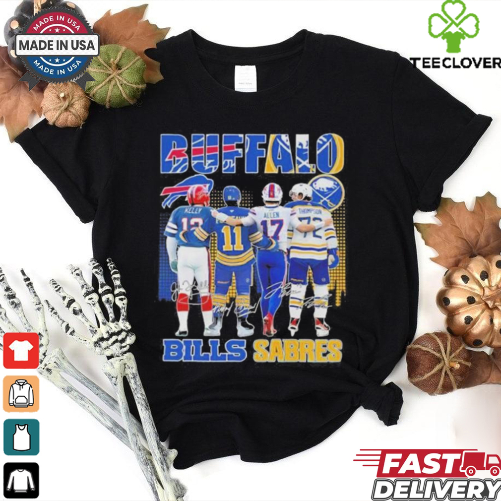 Buffalo Bills Buffalo Sabres All The Legends Of Club History T Shirt Buffalo Bills Buffalo Sabres All The Legends Of Club History T Shirt
