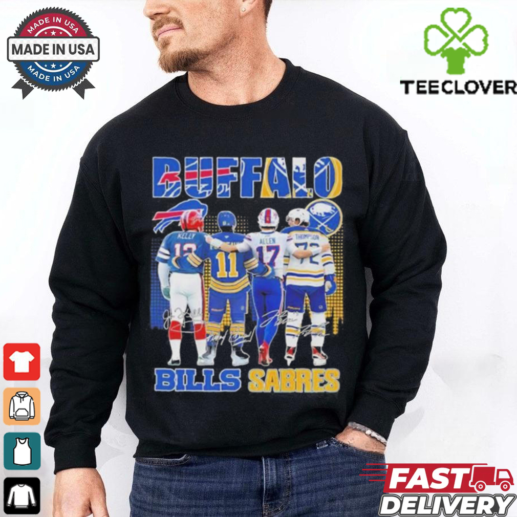 Buffalo Bills Buffalo Sabres All The Legends Of Club History T Shirt Buffalo Bills Buffalo Sabres All The Legends Of Club History T Shirt
