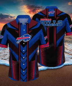 Buffalo Bills Chevron Stripe Hawaiian Shirt