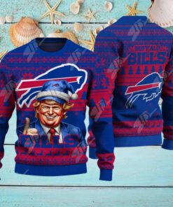 Buffalo Bills Christmas Donald Trump Knitted Sweater