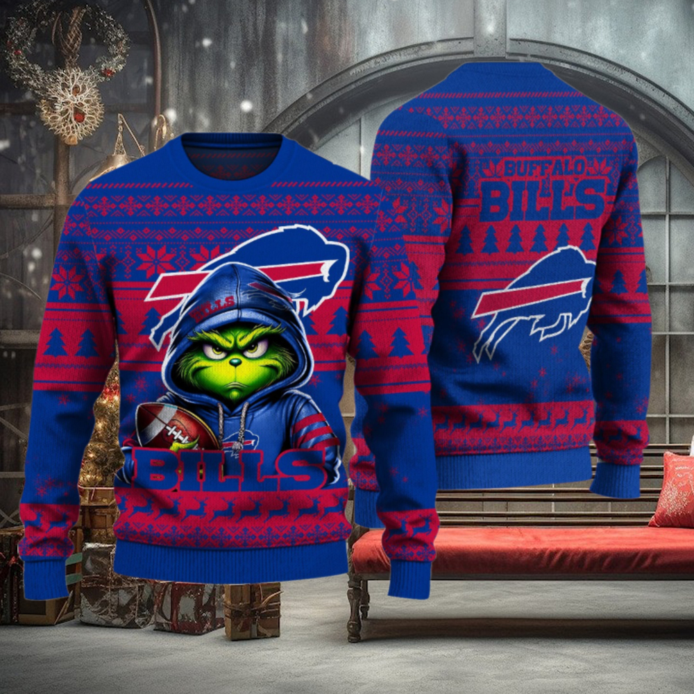 Buffalo Bills Christmas Grinch Knitted Sweater Buffalo Bills Christmas Grinch Knitted Sweater