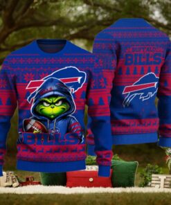 Buffalo Bills Christmas Grinch Knitted Sweater