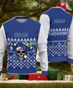 Buffalo Bills Christmas Skull Halloween Ugly Christmas Sweater