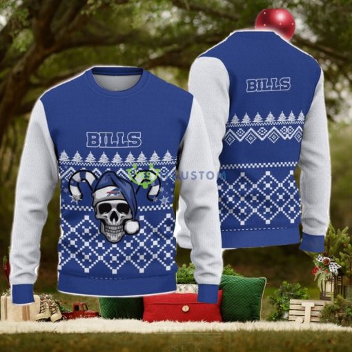 Buffalo Bills Christmas Skull Halloween Ugly Christmas Sweater