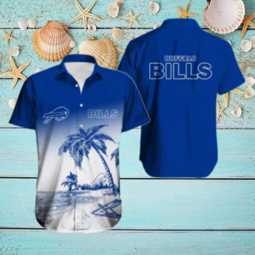 Buffalo Bills Coastal Serenity Blue Hawaiian Shirt