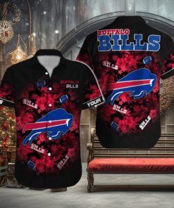 Buffalo Bills Custom Name red flower aloha Hawaiian Shirt Special Gift For Real Fans