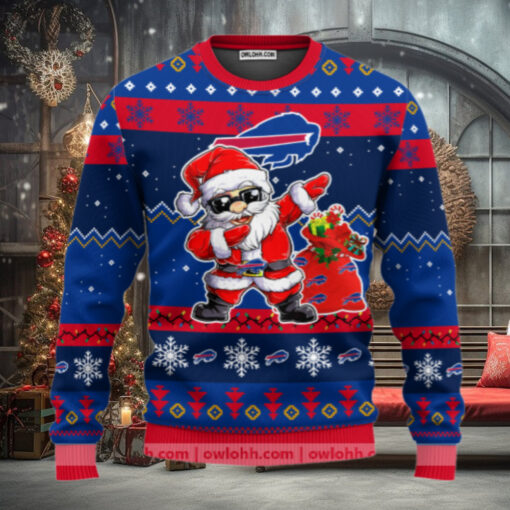 Buffalo Bills Dabbing Santa Claus Ugly Christmas Sweater