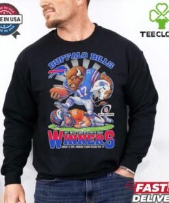 Buffalo Bills Denver Broncos Winners AFC Wild Card Playoffs 2025 NFL Mascot T shirts