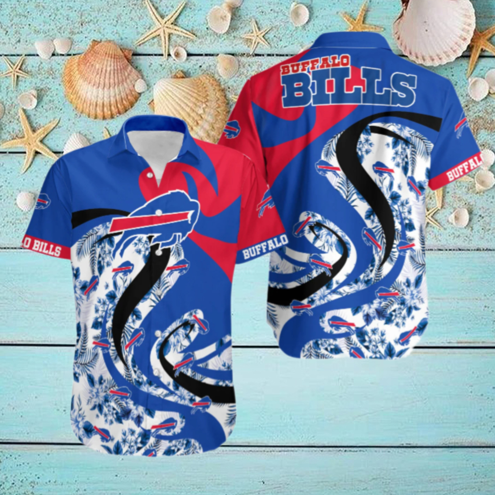 Buffalo Bills Dynamic Wave Floral Hawaiian Shirt Buffalo Bills Dynamic Wave Floral Hawaiian Shirt