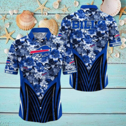 Buffalo Bills Floral Fusion Hawaiian Shirt