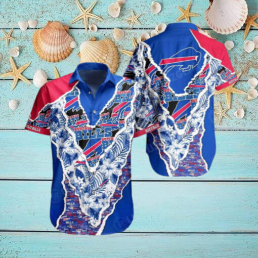 Buffalo Bills Floral Patch Hawaiian Shirt
