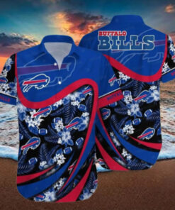 Buffalo Bills Floral Swirl Hawaiian Shirt