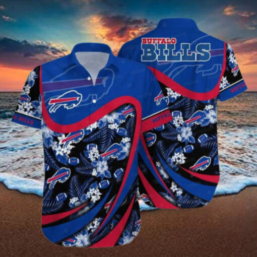 Buffalo Bills Floral Swirl Hawaiian Shirt