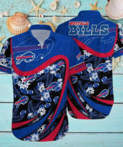 Buffalo Bills Floral Swirl Hawaiian Shirt