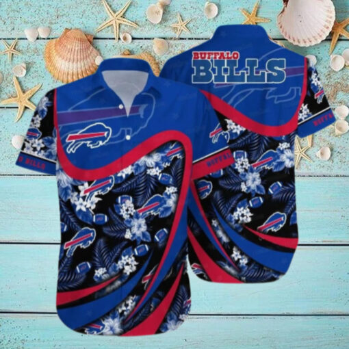 Buffalo Bills Floral Swirl Hawaiian Shirt