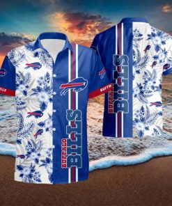 Buffalo Bills Floral With And Blue Summer Hawaiian Shirt