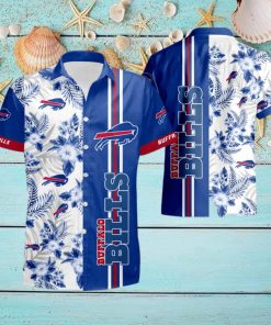 Buffalo Bills Floral With And Blue Summer Hawaiian Shirt