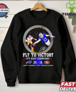 Buffalo Bills Fly To Victory 2024 AFC East Champions Bills 35 10 49ers shirt