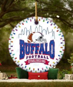 Buffalo Bills Football Chritmas Hallmark NFL Ceramic Ornament