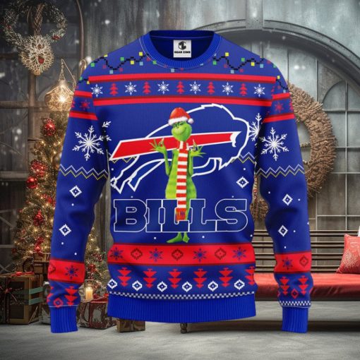 Buffalo Bills Funny Grinch Christmas Ugly Sweater