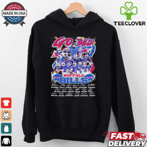 Buffalo Bills Go Bills 2024 2025 Skyline Signatures T shirts
