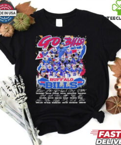 Buffalo Bills Go Bills 2024 2025 Skyline Signatures T shirts