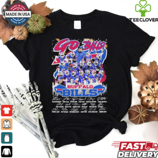 Buffalo Bills Go Bills 2024 2025 Skyline Signatures T shirts