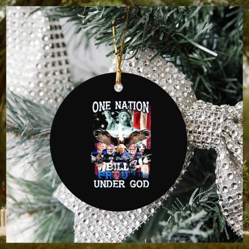 Buffalo Bills Gound Team One Nation Under God Signatures Ornament Christmas