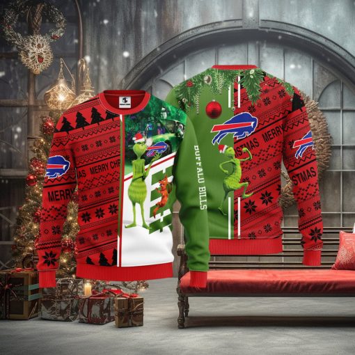 Buffalo Bills Grinch & Scooby Doo Christmas Ugly Sweater 1