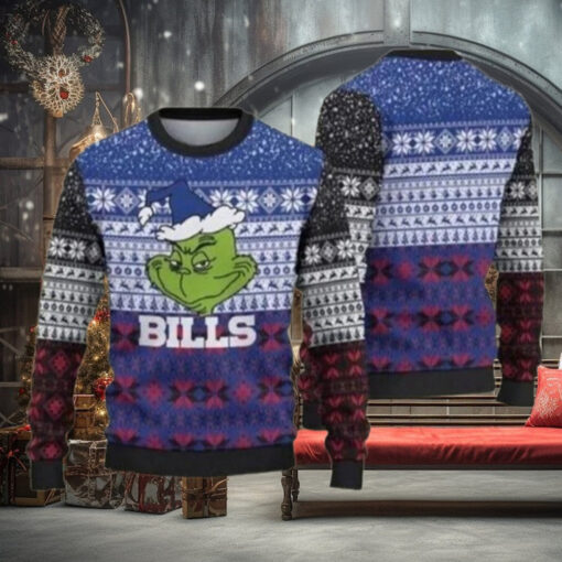 Buffalo Bills Grinch Stolen Christmas 2024 Grinchmas Ugly Sweater
