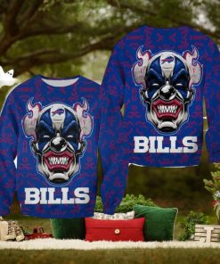 Buffalo Bills Halloween Clown Edition Unisex Winterize Ugly Sweater For Men And Women Gift Christmas