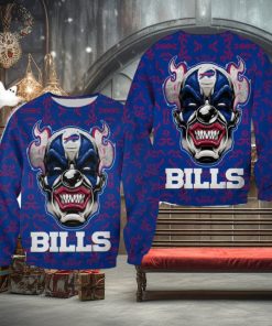 Buffalo Bills Halloween Clown Edition Unisex Winterize Ugly Sweater For Men And Women Gift Christmas