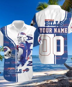 Buffalo Bills Hawaiian Shirt, 17 Josh Allen, Button Down Hawaiian Shirt