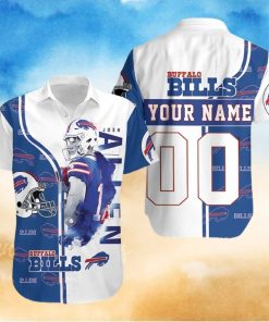 Buffalo Bills Hawaiian Shirt, 17 Josh Allen, Button Down Hawaiian Shirt