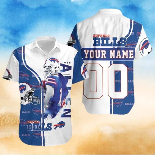 Buffalo Bills Hawaiian Shirt, 17 Josh Allen, Button Down Hawaiian Shirt