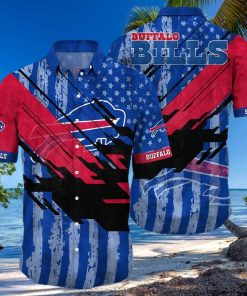 Buffalo Bills Hawaiian Shirt, American Flag Color, Unique Hawaiian Shirt