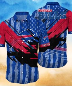 Buffalo Bills Hawaiian Shirt, American Flag Color, Unique Hawaiian Shirt