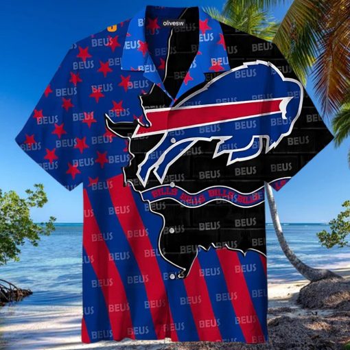 Buffalo Bills Hawaiian Shirt, Bills Logo Graphic, Hawaiian Style Shirt