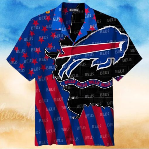 Buffalo Bills Hawaiian Shirt, Bills Logo Graphic, Hawaiian Style Shirt