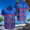 Buffalo Bills Hawaiian Shirt, Blue Red Flowers, Unique Hawaiian Shirt