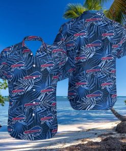 Buffalo Bills Hawaiian Shirt Blue Tropical Leaves All Over Print NFL Hawaiian Shirt