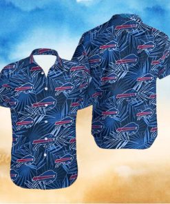 Buffalo Bills Hawaiian Shirt Blue Tropical Leaves All Over Print NFL Hawaiian Shirt