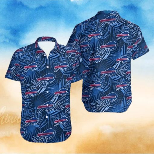 Buffalo Bills Hawaiian Shirt Blue Tropical Leaves All Over Print NFL Hawaiian Shirt