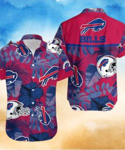 Buffalo Bills Hawaiian Shirt, Helmets And Flowers, Hawaiian Style Shirt