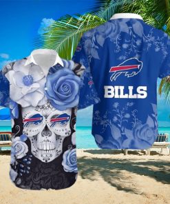 Buffalo Bills Hawaiian Shirt Skull Flower Pattern Gift For Football Coach -  Teeclover